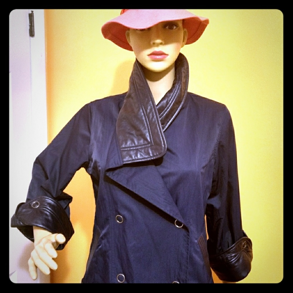 Bagatelle - Navy Blue leather jacket